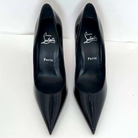 Christian Louboutin Miss Z Black Pumps Pointed Toe Stiletto 100mm Size 38.5 - Picture 3 of 13